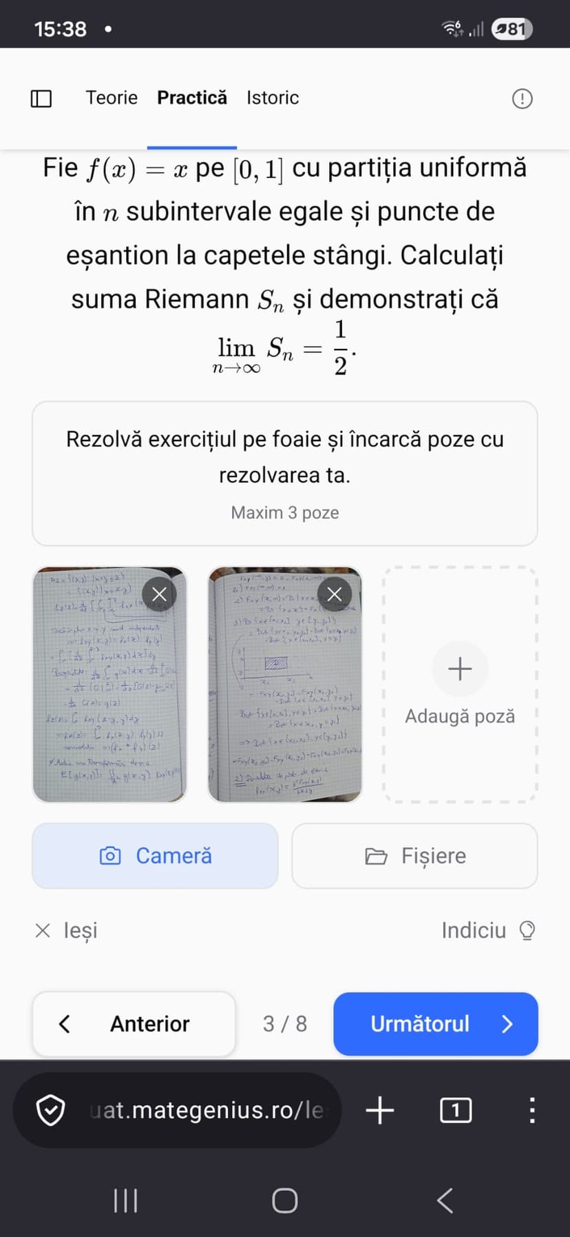 Quiz pe telefon: rezolvare cu upload de poze